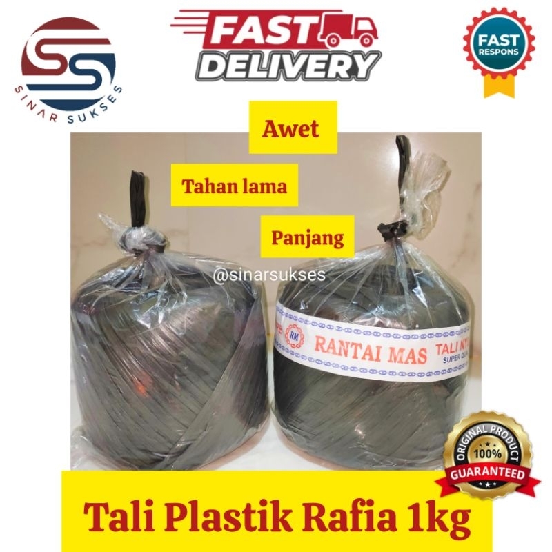 

TALI/ TALI PLASTIK HITAM/TALI PLASTIK RAFIA 1kg/TALI PLASTIK GULUNGAN/ TALI PENGIKAT