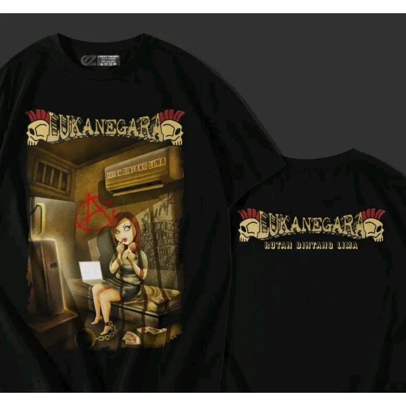 Kaos Pria Luka Negara Rutan Bintang Lima