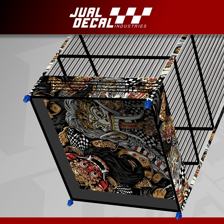 Stiker Sangkar Kotak BARONG Variasi Decal Kandang Gepengan Burung Cendet Kacer Koper