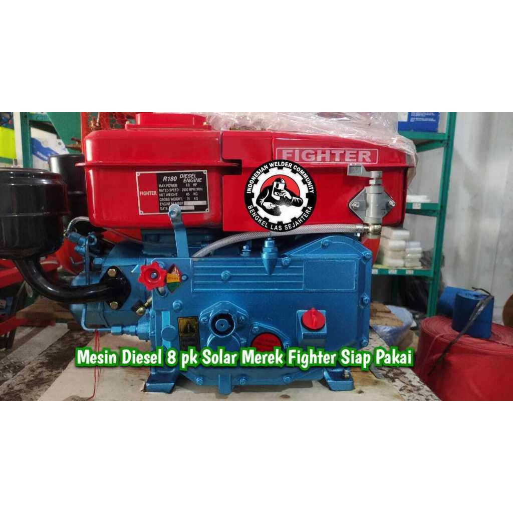 Mesin Diesel 8 pk Solar Merek Fighter Siap Pakai