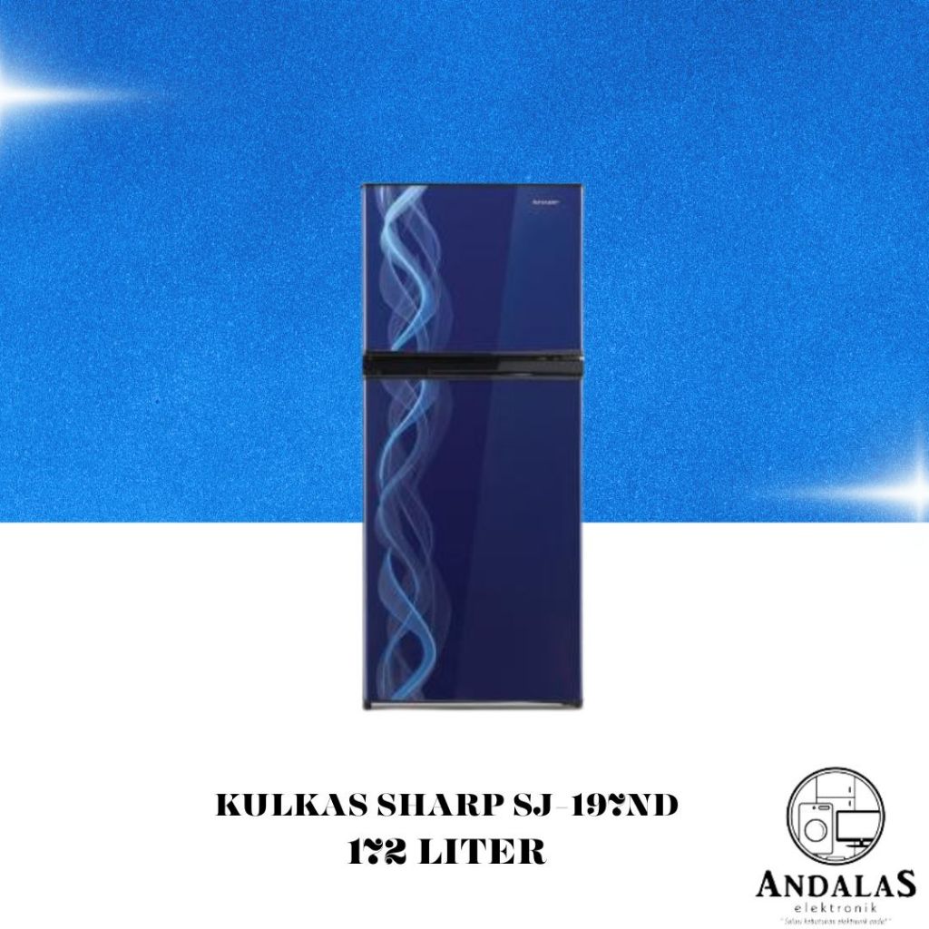 KULKAS SHARP 2 PINTU SJ197ND-VB SJ-197ND-VB NO FROST LOW WATT 197 ND