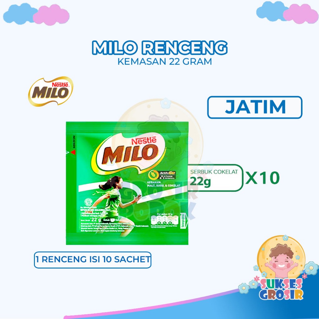 

MILO ACTIV-GO Susu Coklat Kemasan 22g 1 Renceng isi 10 Sachet