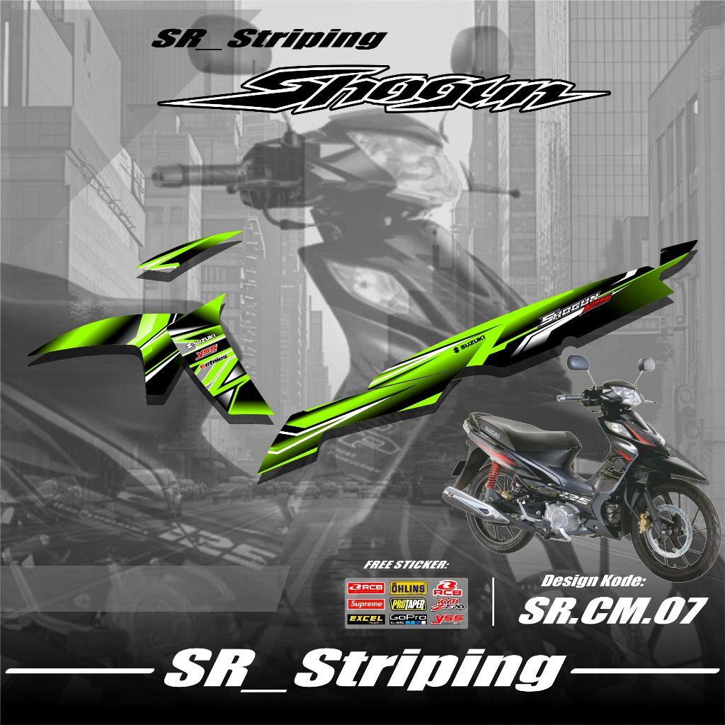STICKER STRIPING SHOGUN SP 125 ROBOT GRAPHIC RACING / STIKER MOTOR SUZUKI SHOGUN SP 125 DESIGN GRAFI