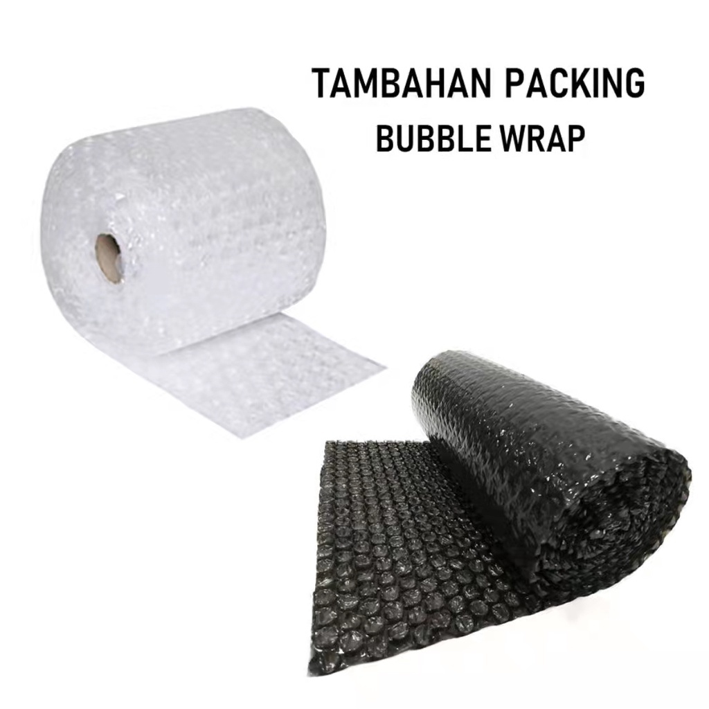 

tambahan buble warp agar paket lebih aman bubble wrap hitam tambahan paket