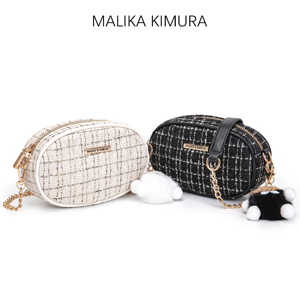 MALIKA KIMURA Tas Wanita Rajutan & Rantai | Selempang/Bahu | Fashion Sederhana