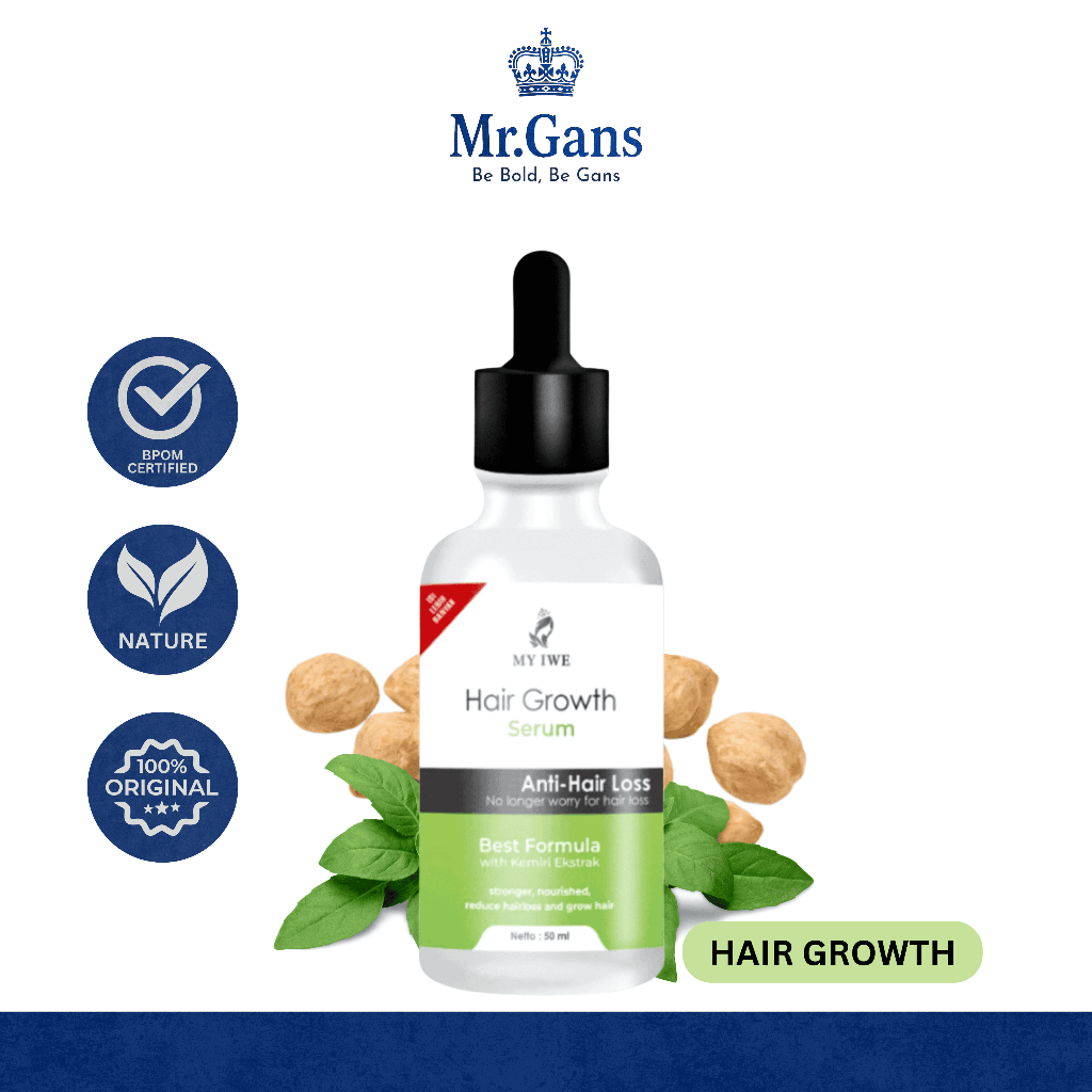 Mr. Gans - MY IWE HAIR GROWTH SERUM 50ml Penumbuh Rambuk Botak