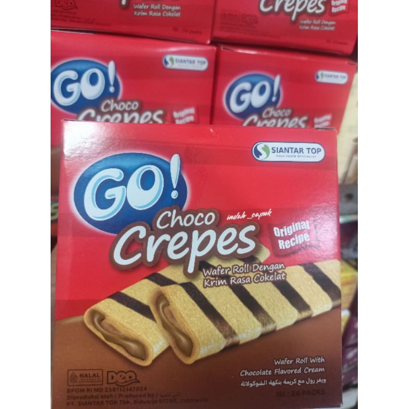 

GO CREPES WAFEROL DENGAN RASA CREAM COKLAT ISI 24/ BOK