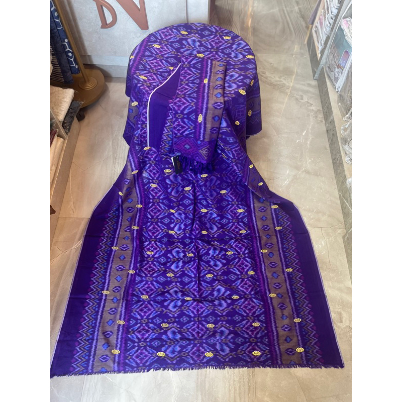 Kamen Endek Palembang Lasem Tretes set selendang