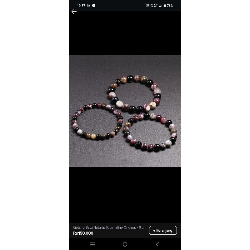 Gelang Batu Natural Tourmaline Original