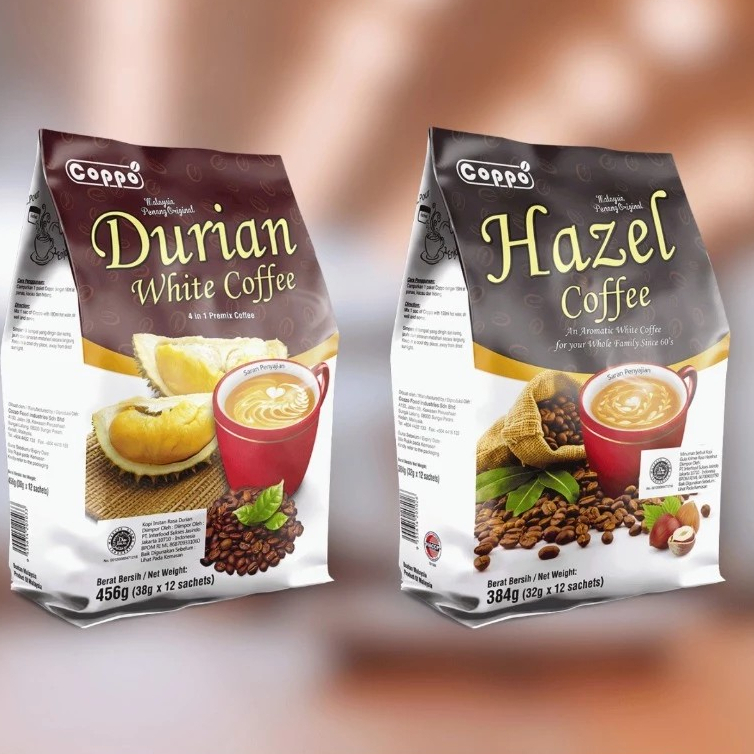 

Kopi Penang White Coffee Durian | Coffee Hazel Hazelnut | Coppo Kopi Penang