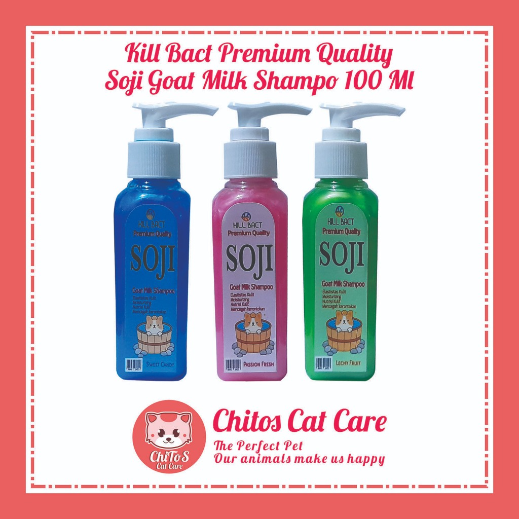 SHAMPO KUCING SOJI PERAWATAN BULU PUTIH SHAMPO PREMIUM 100 ML SAMPO KUCING SAMPO PENCERAH BULU KUCIN