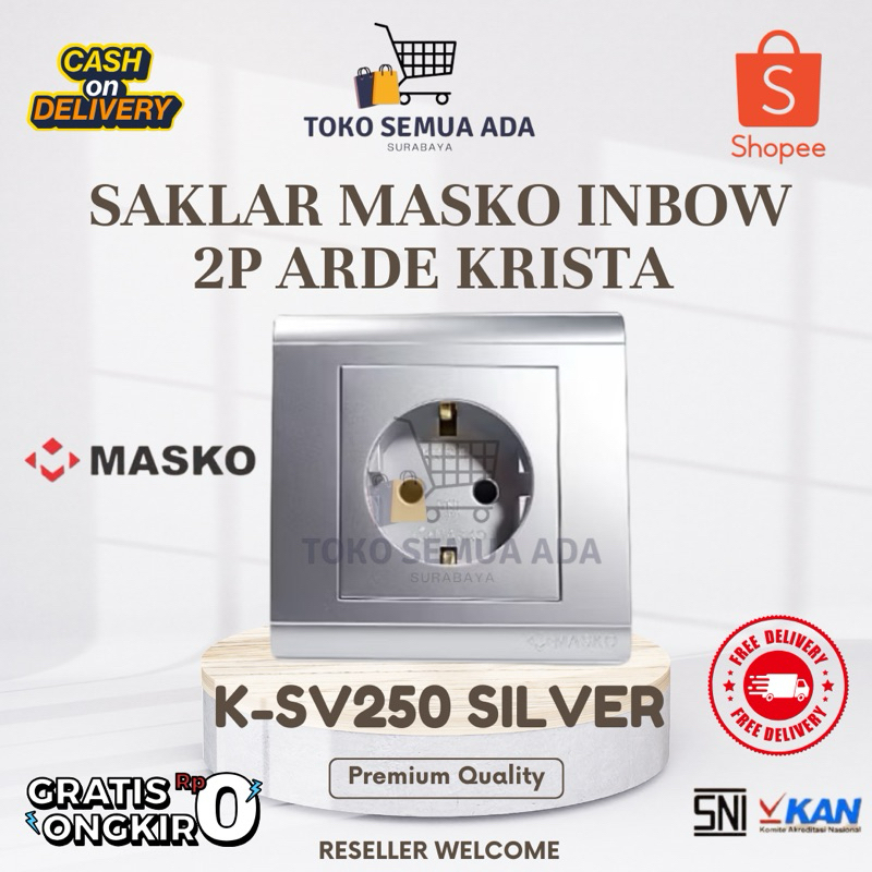 SAKLAR MASKO KRISTA Inbow 2P Arde K-SV250 Silver