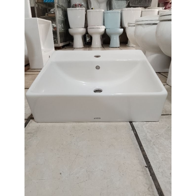 wastafel kotak toto putih body only