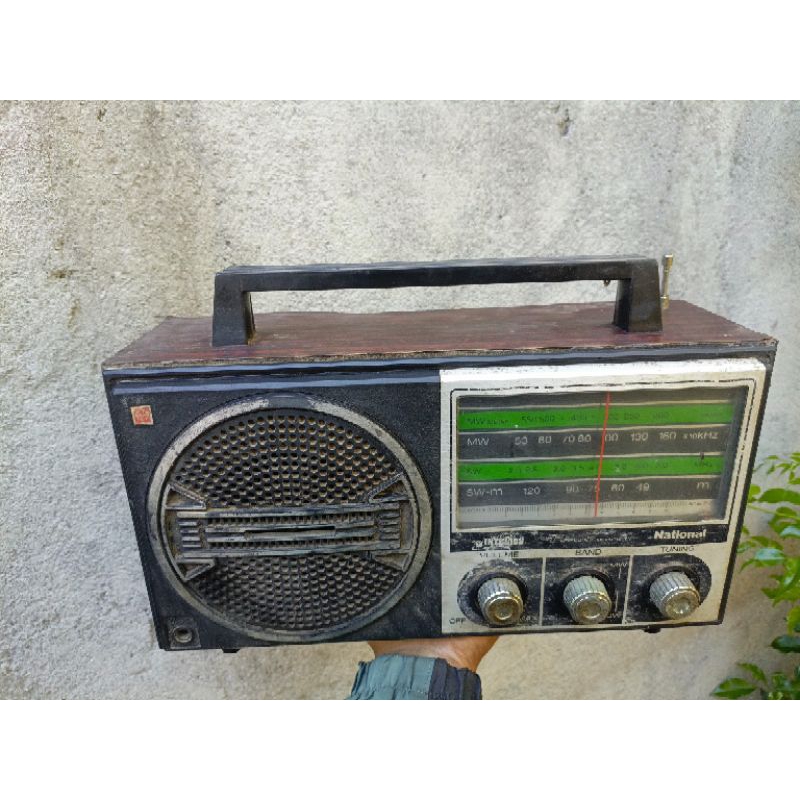 radio kayu national jadul antik mati