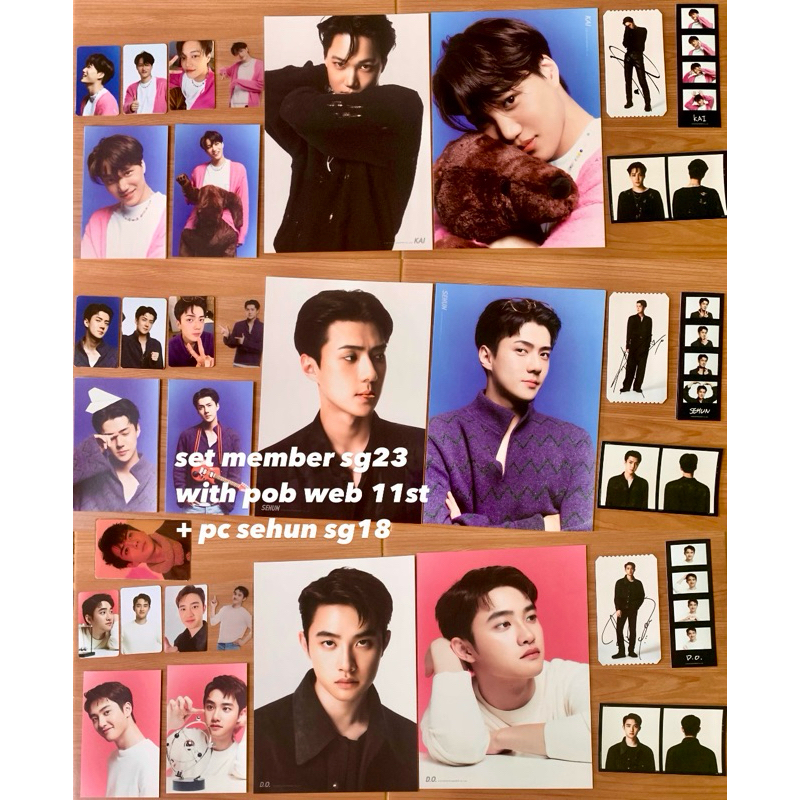 (take all) photocard official sehun kai kyungsoo POB SG23 EXO 11st BENEFIT  season greeting  2023 20