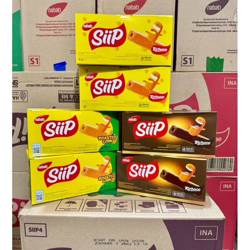 

Siip box cokelat , keju , jagung bakar 1 karton isi 12 box