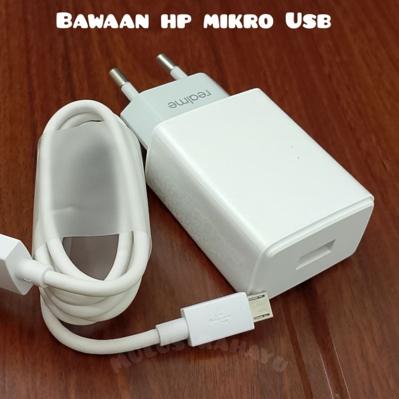 Charger Realme Original 100% Bawaan Hp Mikro Usb 2 Pro 3 5s 5i U1 C1 C2 C3 C5 C11 C15 C20 C21Y