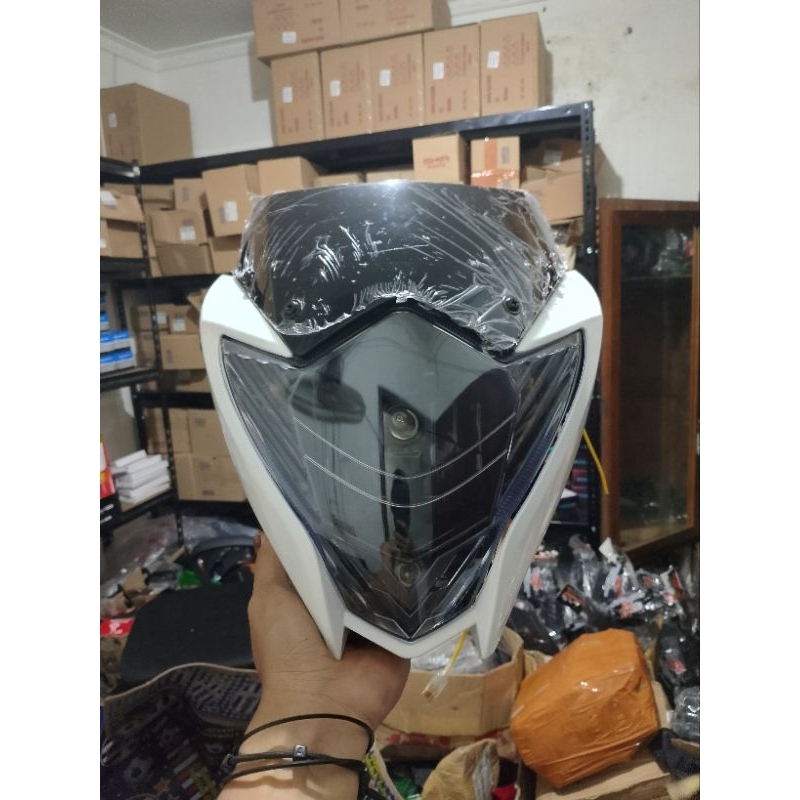 Reflektor Lampu Depan Satria Fu Facelift Plus Frame Custom Hitam Fullset