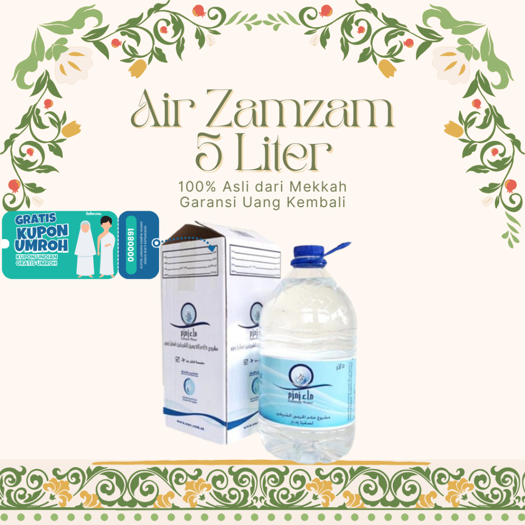 

[TERLARIS] Air Zam Zam 5 Liter - Dijamin Original dan Murni