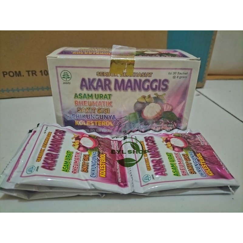 Herbal Akar manggis serbuk isi 30 sachet Asli