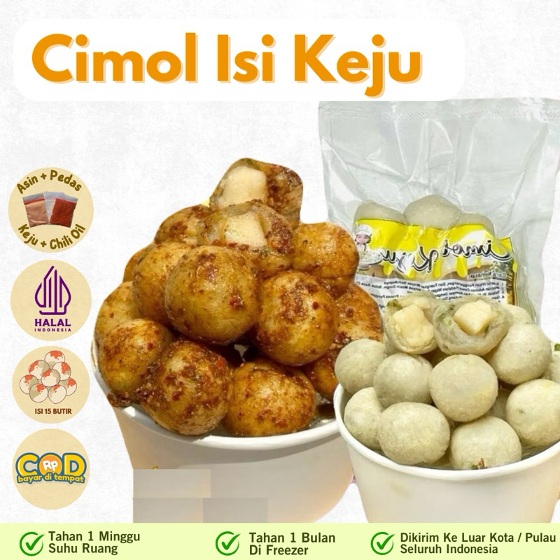 

CIMOL KEJU ISI 15 + 2 BUMBU TABUR CIMOL BOJOT ISI KEJU (BACA DESKRIPSI⬇️)