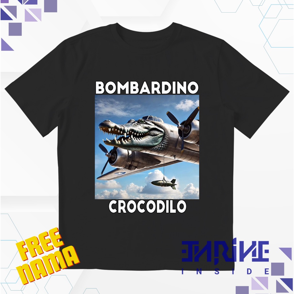 BISA COD FREE NAMA Kaos Anak Anomali BOMBARDINO CROCODILO / Baju Anak Anomali BOMBARDINO CROCODILO
