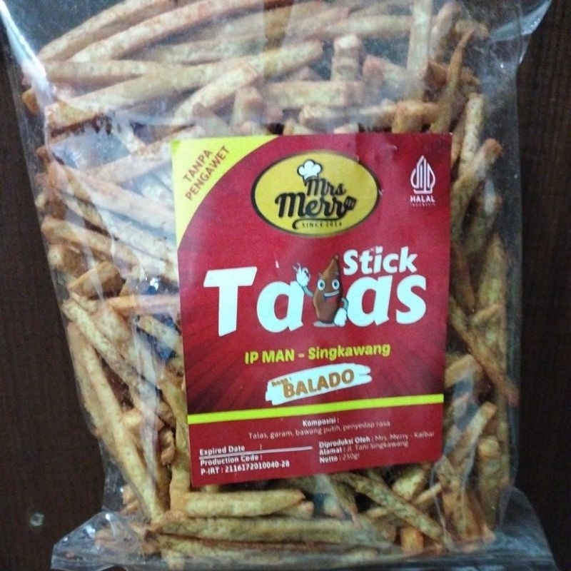 

Stick Talas balado Singkawang Mrs.Merry 250 gr