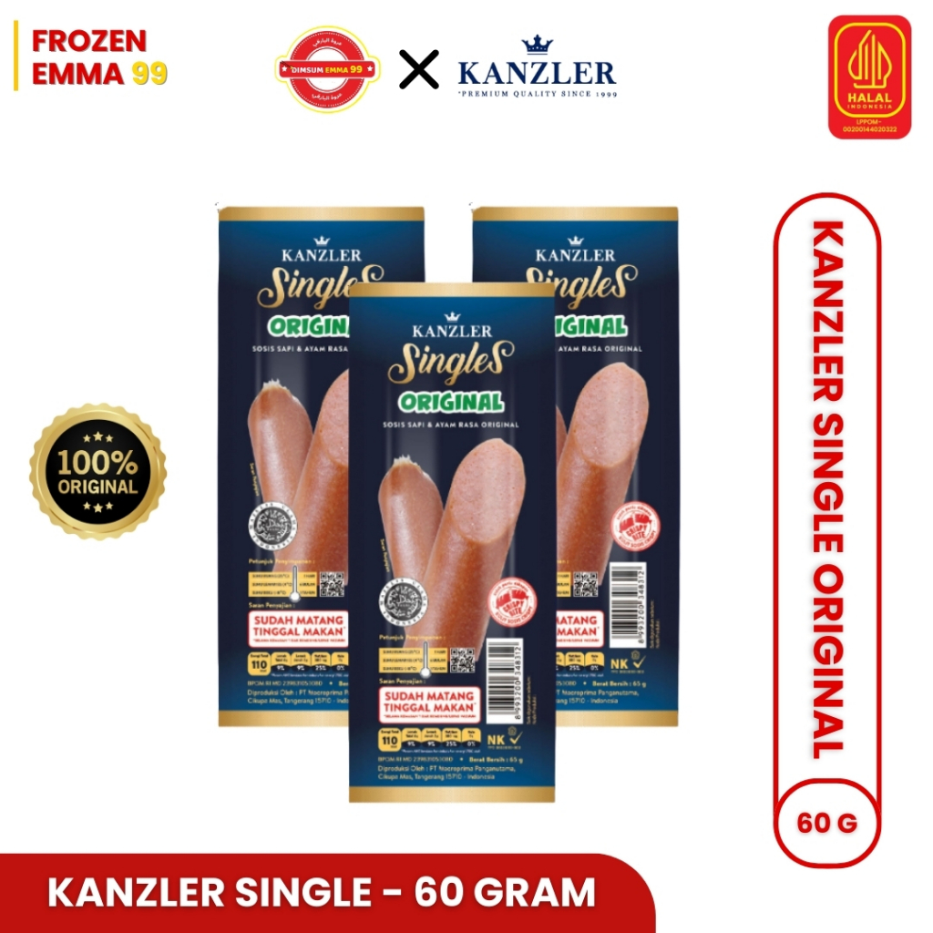 

Kanzler Single Sosis Original 60gr – Camilan Praktis dan Lezat