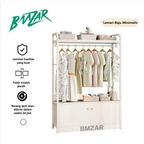 BMZAR Lemari Baju Minimalis Lemari Baju Anti Debu Lemari Pakaian Minimalis Lemari Penyimpanan Murah 
