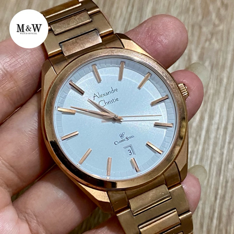 JAM TANGAN PRIA ALEXANDRE CHRISTIE AC 8638 CLASSIC STEEL ORIGINAL