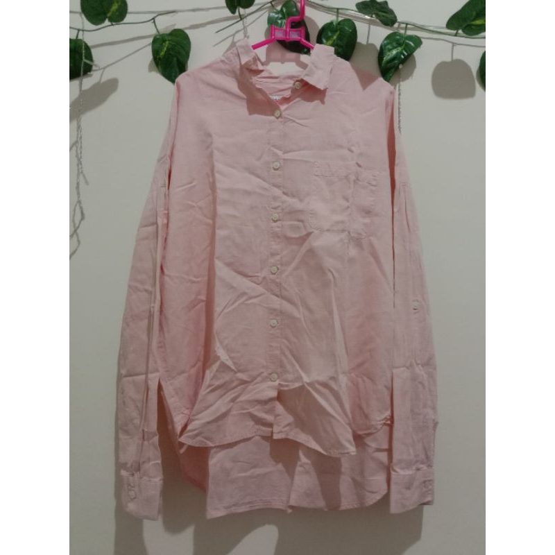 Kemeja pink (Giordano)