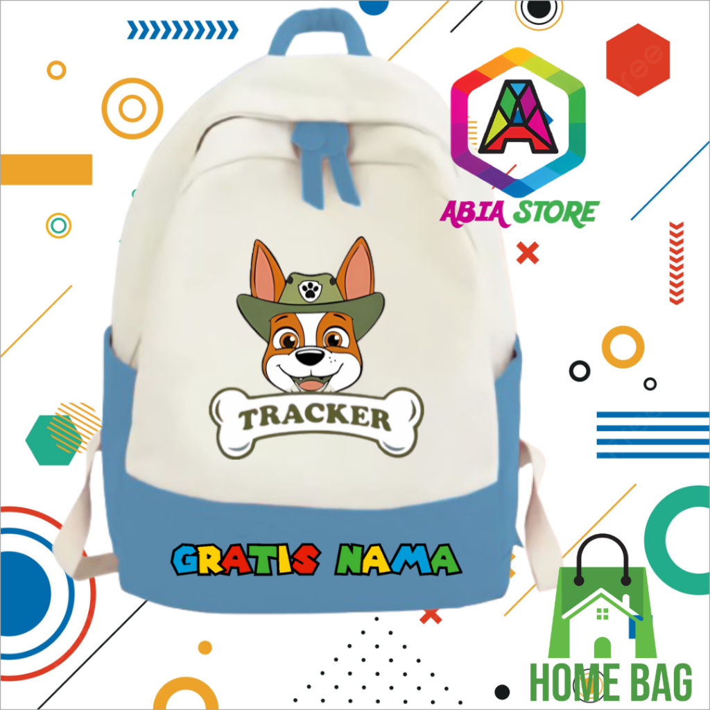 TAS RANSEL BACKPACK ANAK SEKOLAH MOTIF PAW PATROL TRACKER Unisex