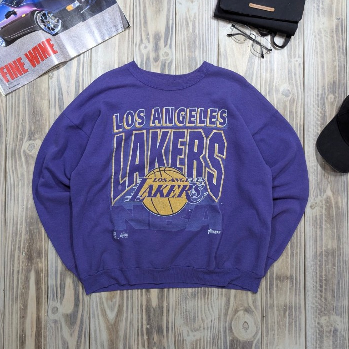 Los Angeles Lakers NBA Crewneck Sweatshirt Vintage Jacket by ARTEX sportswear