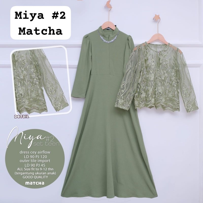 Dress kondangan remaja set outer tile brokat