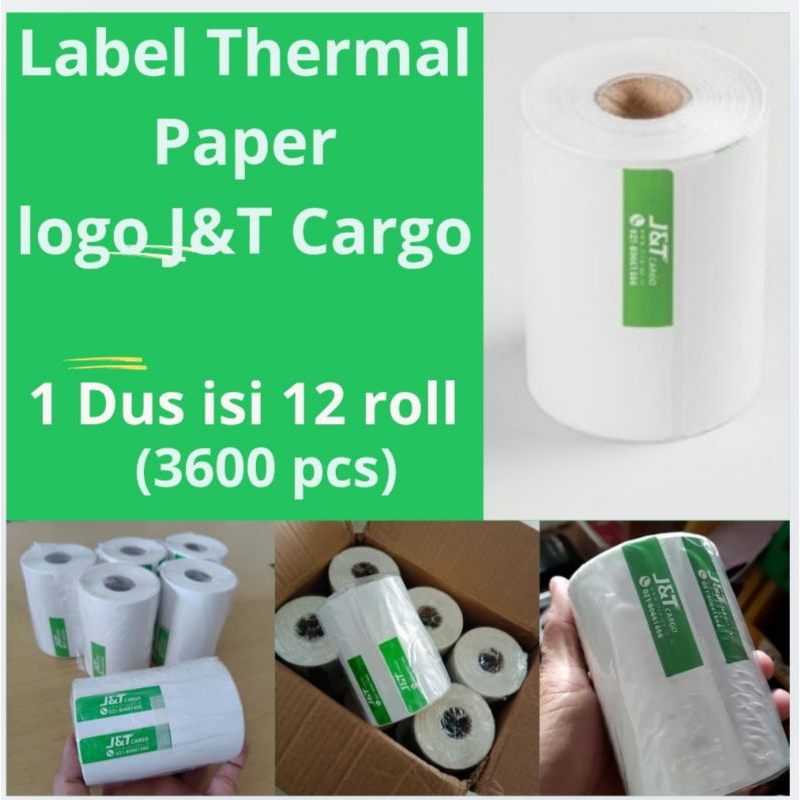 

Label Thermal paper logo J&T Cargo