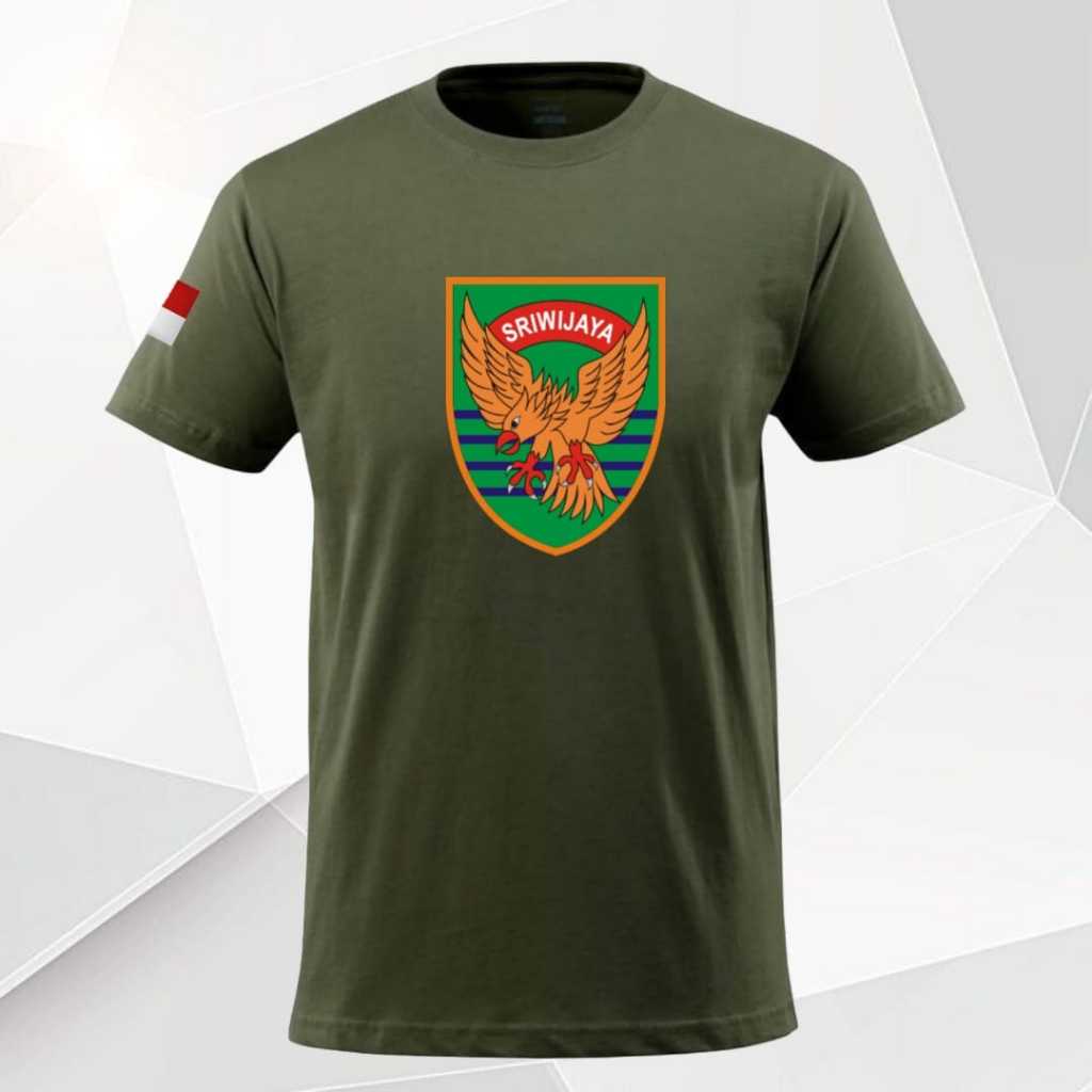 kaos distro army kodam II Sriwijaya // t shirt army kodam II Sriwijaya