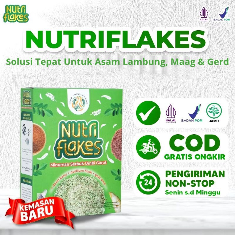 

Nutriflakes 100% Original Sereal Asam Lambung Ampuh Mengatasi Asam Lambung Gerd & Maag