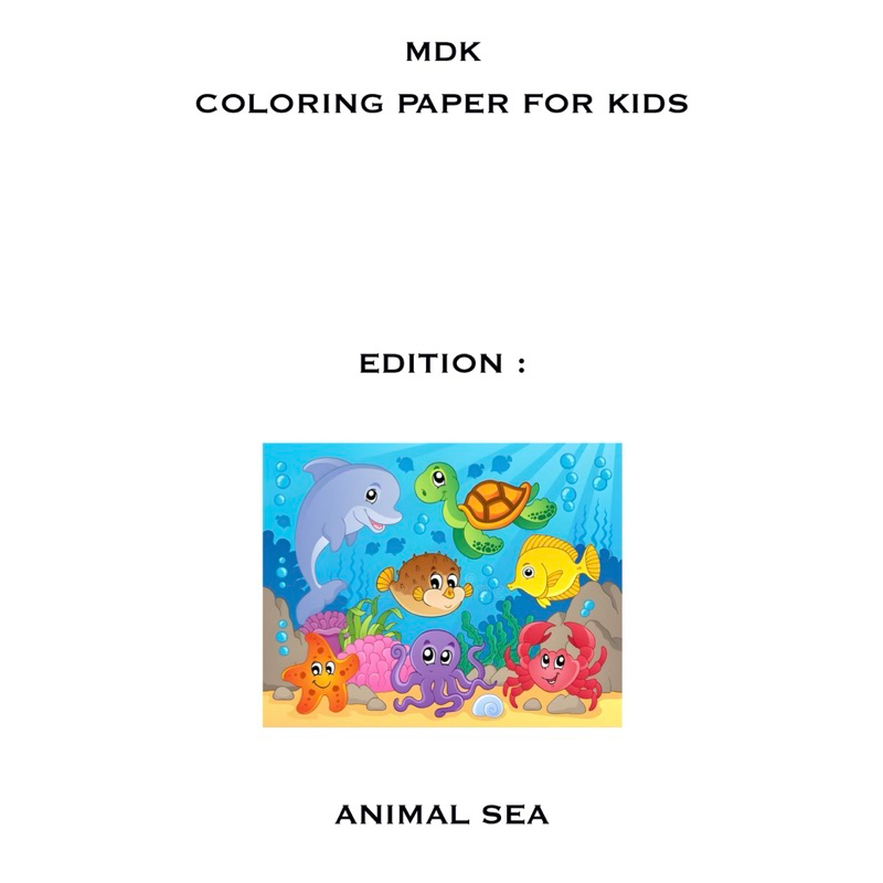 

MDK - PAKET KERTAS MEWARNAI TEMA ANIMAL SEA / Kertas mewarnai anak TEBAL isi 15
