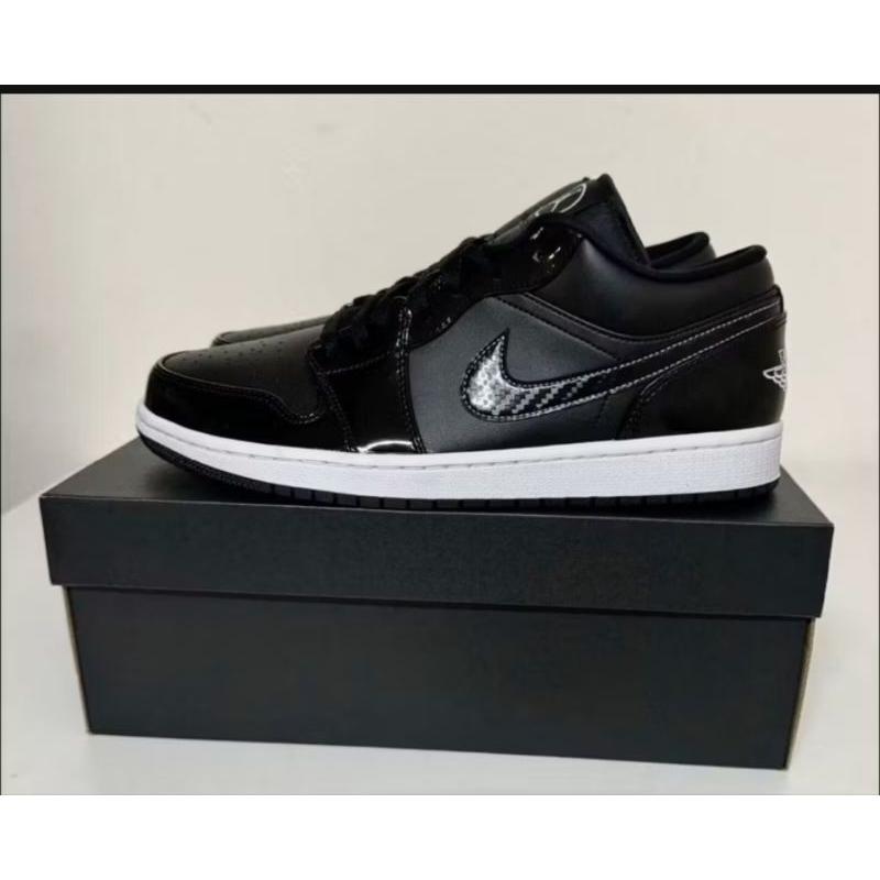 Nike Air Jordan 1 Low SE Black Patent Carbon Allstar All Star Black White Authentic