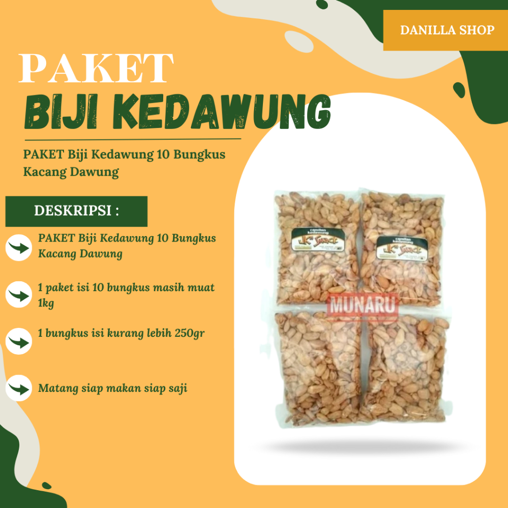 

PAKET Biji Kedawung 10 Bungkus Kacang Dawung Premium