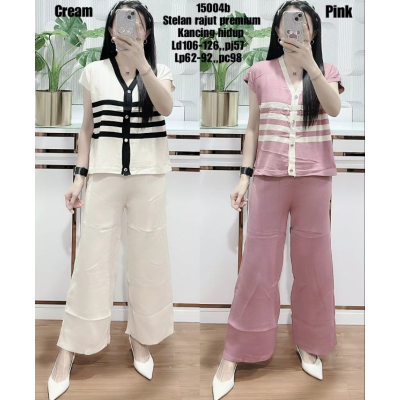 SETELAN RAJUT WANITA/SETELAN CELANA PANJANG MODIS ELEGAN/SETELAN CELANA PANJANG KOREAN STYLE