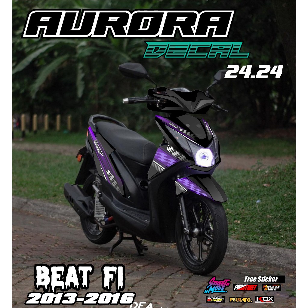 (COD) TERBARU DECAL STICKER BEAT FI OLD TAHUN 2013 2014 2015  2016 FULL BODY NEW  DESIGN GRADASI STI
