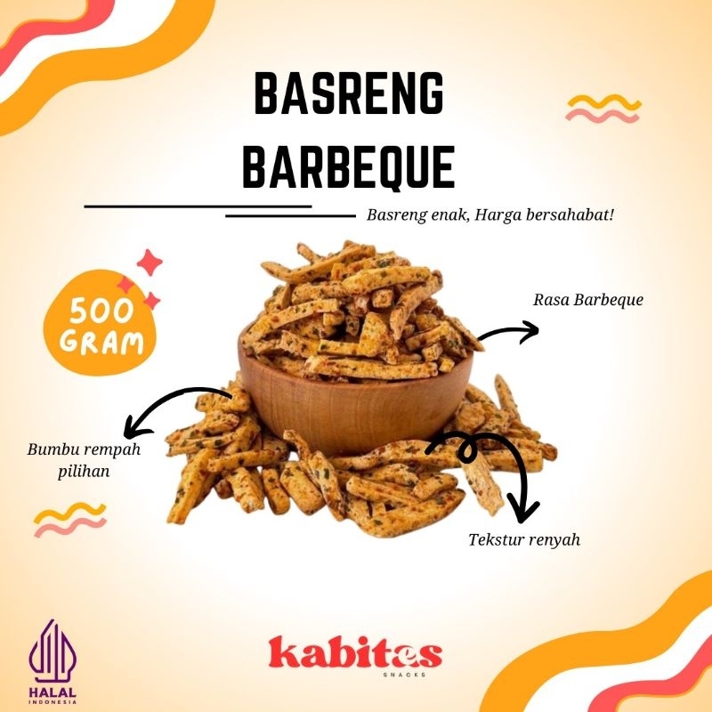 

Kabites Snacks Basreng Rasa Barbeque - Pack 500gr