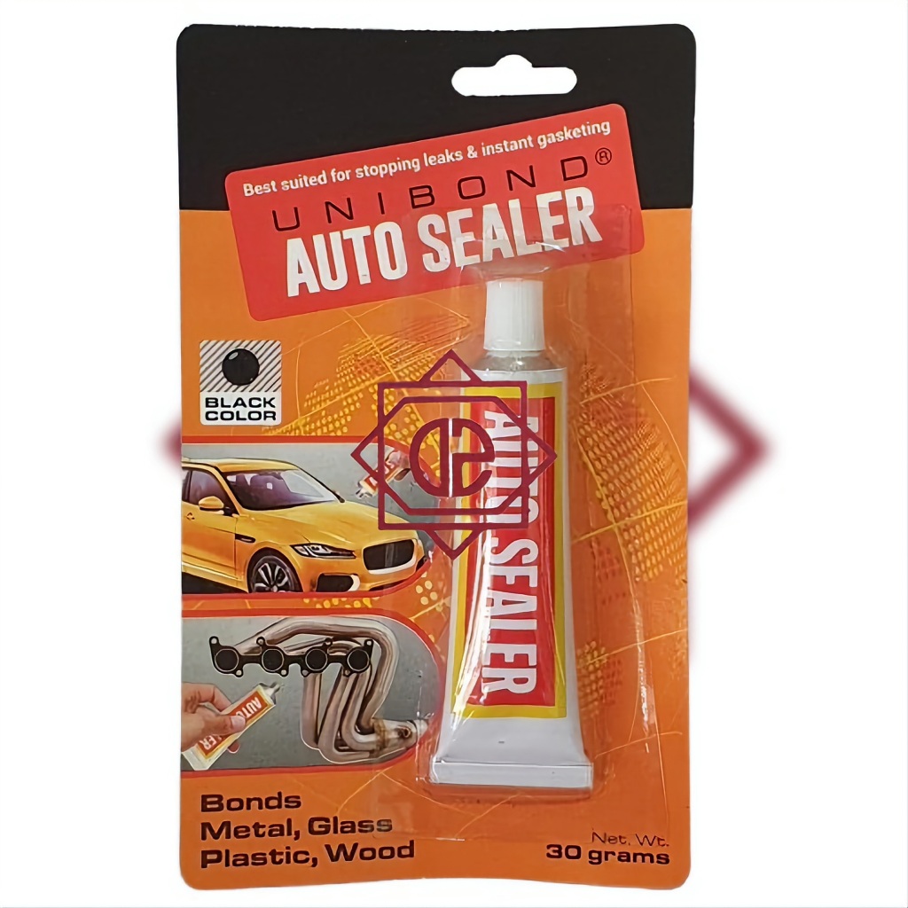 1pc UNIBOND Auto Sealer Sealant Lem Karet Hitam Mobil Motor 30gr
