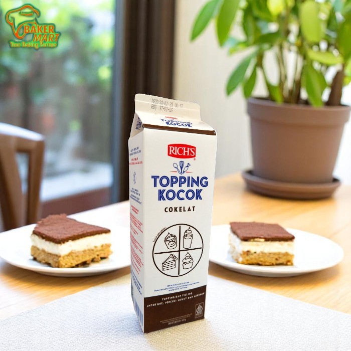 

Rich Whipping Cream Topping Chocolate/ Krim Rasa Coklat 907gr
