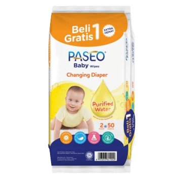 PASEO Chamomile - Paseo Tissue Basah Wet Wipes Purified Water Tissue / Tisu Basah Changing Diaper Ba
