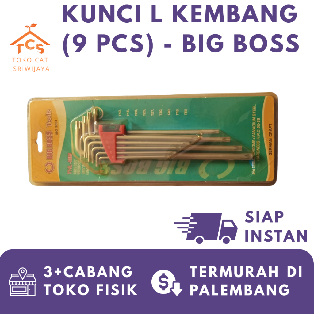 KUNCI  L  KEMBANG  (  9  PCS  )  -  BIG  BOSS