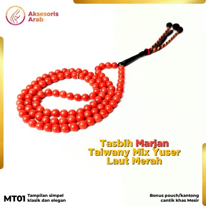 Tasbih Marjan Taiwany Mix Yuser Laut Merah