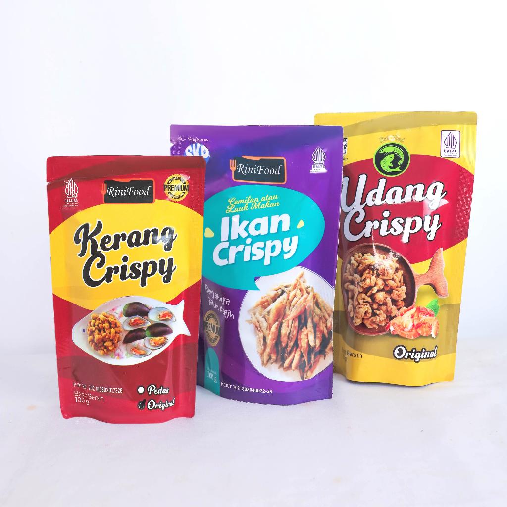

RINI FOOD PAKET LAUK MAKAN UDANG CRISPY,KERANG CRISPY, DAN IKAN CRISPY