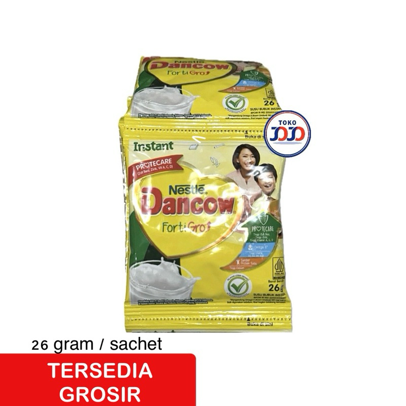 

Dancow Susu Bubuk Instant Rencengan Nestle Fortigo Putih 26 gram - Susu Instant Dancow, Susu Dancow, Susu Bubuk, Susu Bubuk Premium, Susu Rentengan